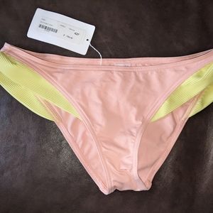 Eres coral pink/yellow swim bikini 42F/ 10